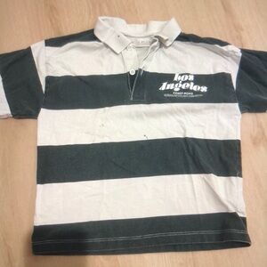 Kids polo shirt black and white